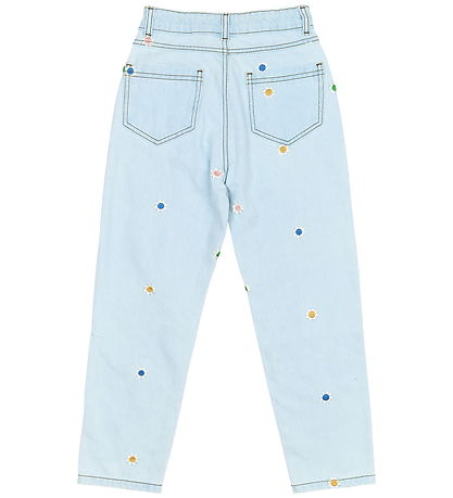 The New Jeans - Mom Fit - TnPorcha - Light Blue Denim m. Blomste
