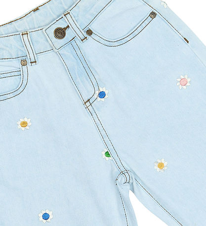 The New Jeans - Mom Fit - TnPorcha - Light Blue Denim m. Blomste