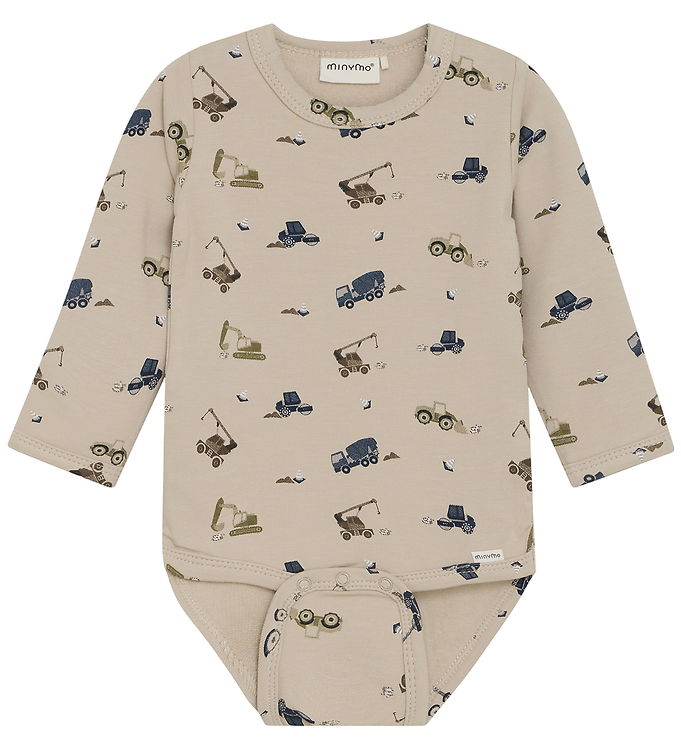 Minymo Body l/æ - Sweat - Oxford Tan m. Arbejdsbiler