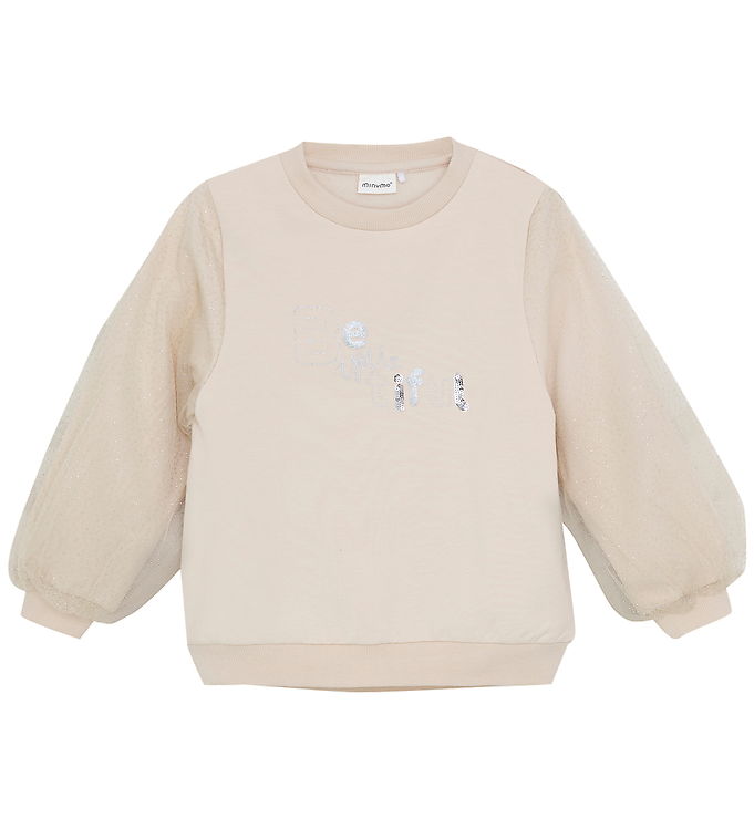 Minymo Sweatshirt m. Sølv/Tyl - Smoke Gray