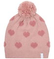 Minymo Hue - Strik - Misty Rose m. Hjerter/Kvast Minymo Hue - Strik - Misty Rose m. Hjerter/Kvast
