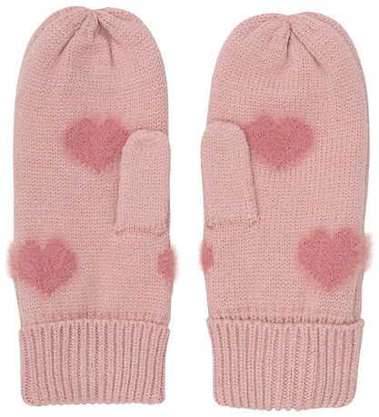 Minymo Luffer - Strik - Misty Rose m. Hjerter