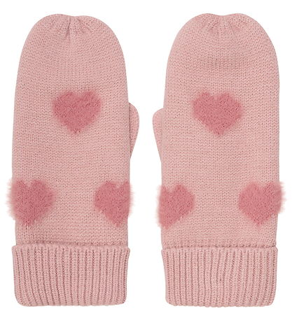 Minymo Luffer - Strik - Misty Rose m. Hjerter
