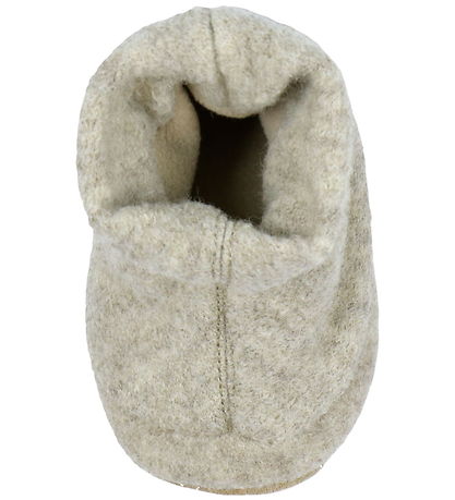 Melton Hjemmesko - Uld - Beige Melange