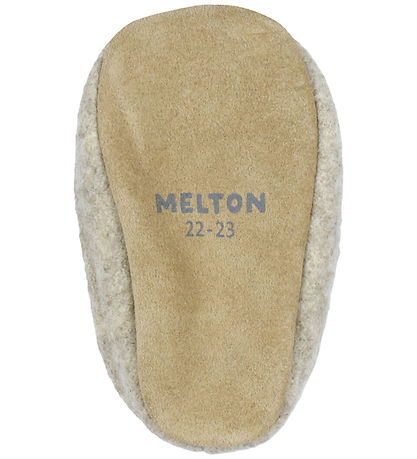 Melton Hjemmesko - Uld - Beige Melange