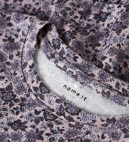 Name It Kjole - NmfOalia - Burnished Lilac m. Blomster