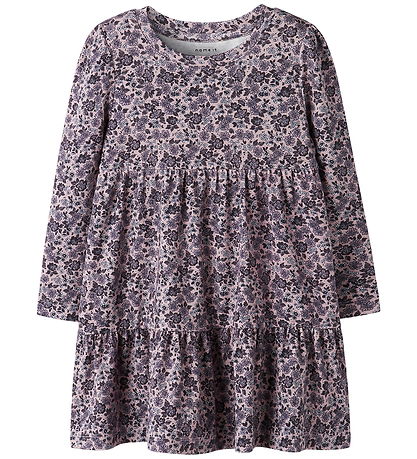 Name It Kjole - NmfOalia - Burnished Lilac m. Blomster