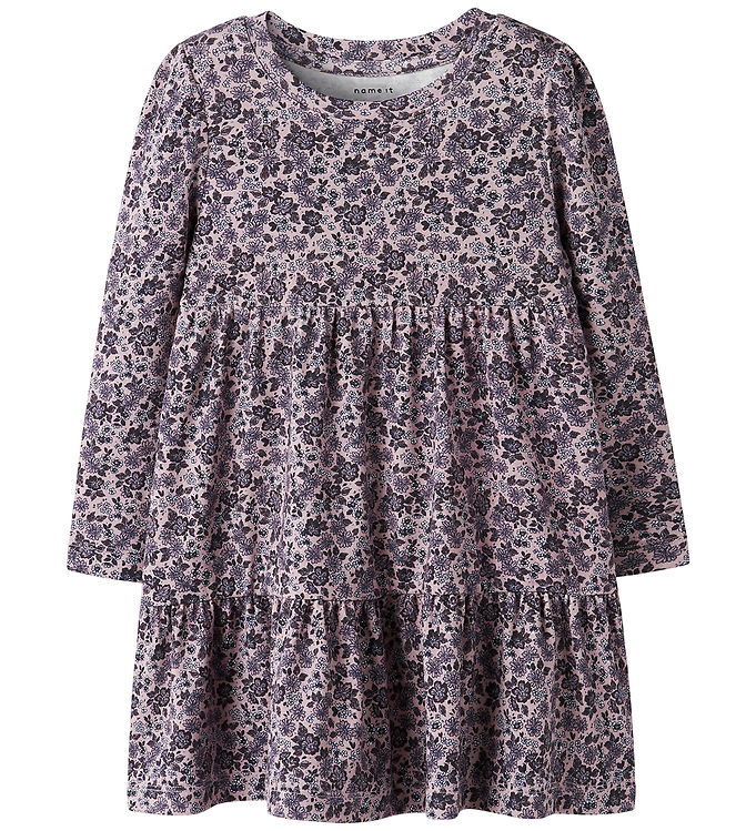 Name It Kjole - NmfOalia - Burnished Lilac m. Blomster