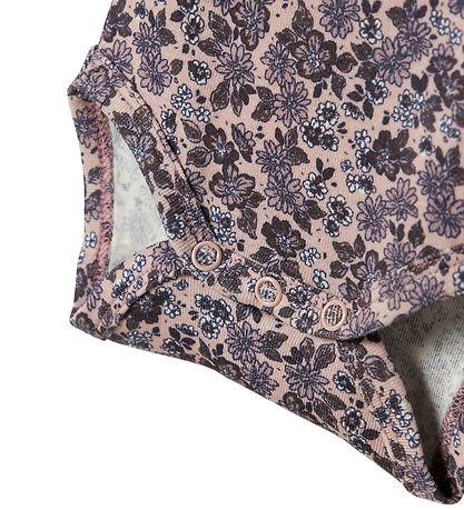 Name It Body l/æ - NbfOalia - Burnished Lilac m. Blomster