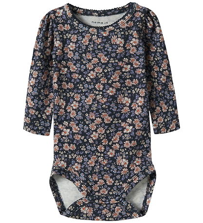 Name It Body l/æ - NbfOalia - Navy Blazer m. Blomster