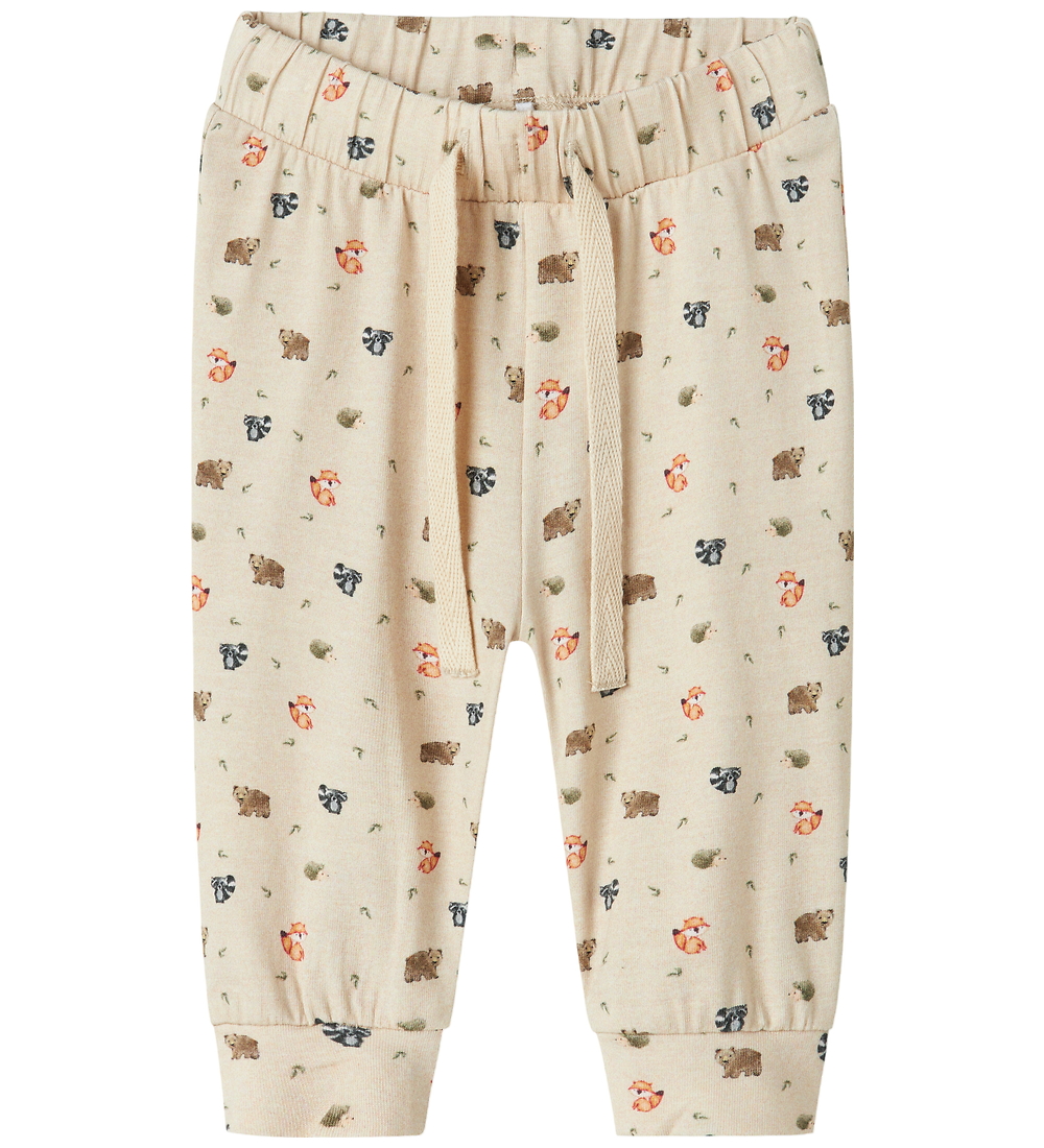 Name It Hosen - NbmOforest - Peyote Melange m. Tiere - Name It - 50 - Hosen - Baumwolle