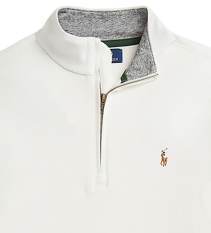 Polo Ralph Lauren Bluse m. Lynlås - Cream Polo Ralph Lauren Bluse m. Lynlås - Cream