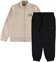 EA7 Sweatsæt - Beige/Sort EA7 Sweatsæt - Beige/Sort