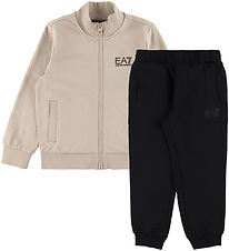 EA7 Sweatsæt - Beige/Sort EA7 Sweatsæt - Beige/Sort