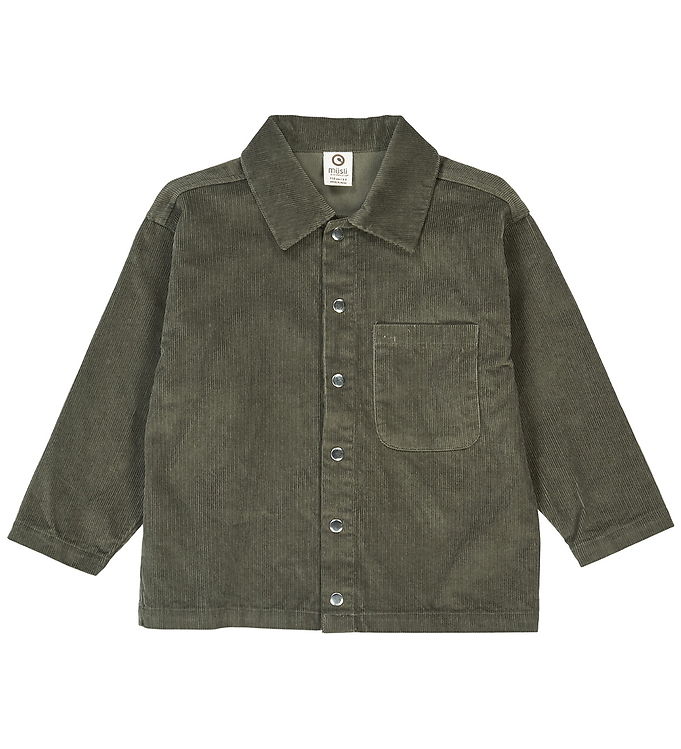 Müsli Skjorte - Fløjl - Deep Green