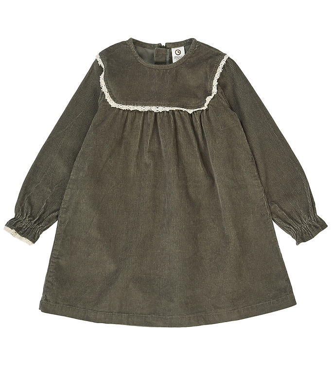 Müsli Kjole - Fløjl - Deep Green