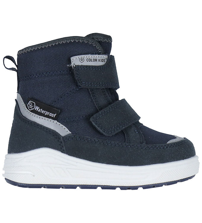 Color Kids Vinterstøvler - m. Velcro - Total Eclipse