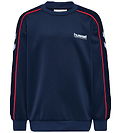 Hummel Blouse - hmlJR Performance - Interlock Crewneck - Blue