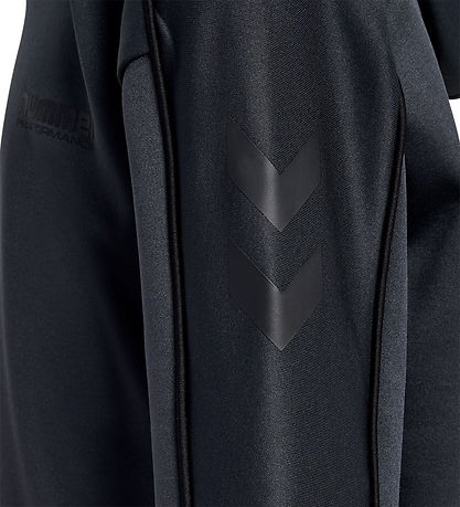 Hummel Hættetrøje - hmlJR Performance - Interlock Hoddie - Ebony