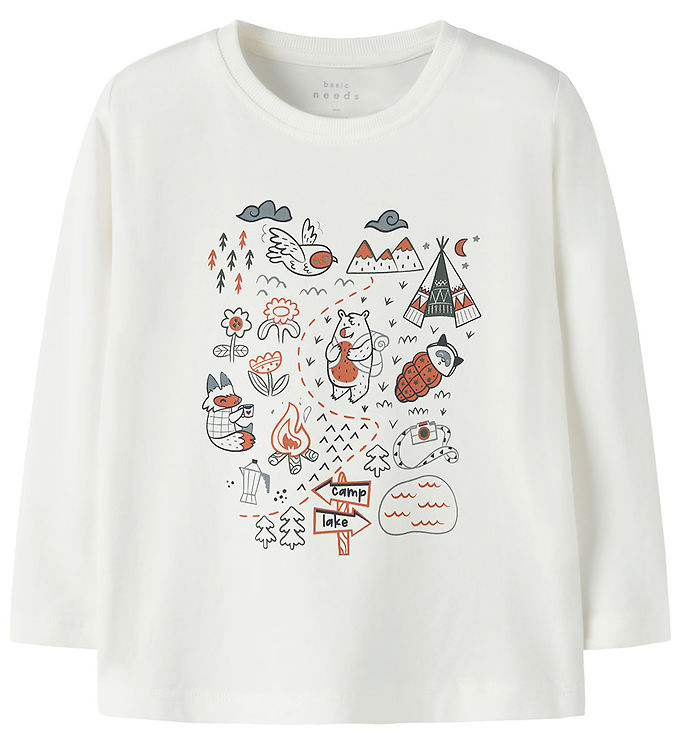 Name It Bluse - NmmVux - Cloud Dancer/Map