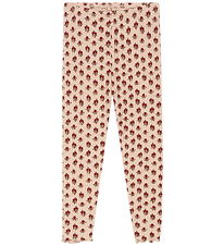 Konges Sløjd Leggings - Rib - Nia - Ruby Rose m. Hulmønster Konges Sløjd Leggings - Rib - Nia - Ruby Rose m. Hulmønster