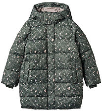 Wheat Dynejakke - Yrsa - Forest Lake Checked Flowers Wheat Dynejakke - Yrsa - Forest Lake Checked Flowers