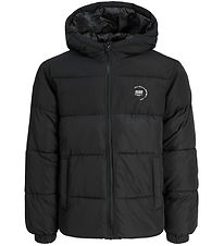 Jack & Jones Dynejakke - JjMaze - Black/WHITE LOGO Jack & Jones Dynejakke - JjMaze - Black/WHITE LOGO