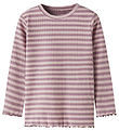 Name It Bluse - Rib - NmfVemma - Toadstool/Burnished Lilac