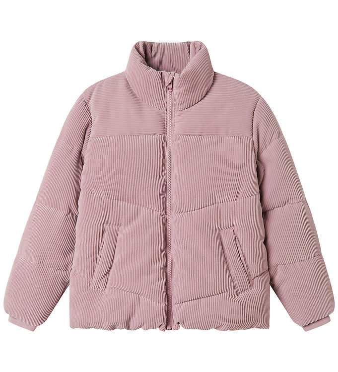 Name It Dynejakke - Fløjl - NkfMelina - Mauve Shadows