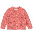 Konges Sløjd Cardigan - Uld- Strik - Isa - Pink m. Hulmønster Konges Sløjd Cardigan - Uld- Strik - Isa - Pink m. Hulmønster