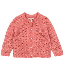Konges Sløjd Cardigan - Uld- Strik - Isa - Pink m. Hulmønster Konges Sløjd Cardigan - Uld- Strik - Isa - Pink m. Hulmønster