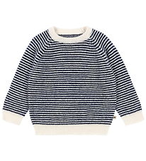 Konges Sløjd Bluse - Uld - Strik - Berle - Ensign Blue/Buttercre Konges Sløjd Bluse - Uld - Strik - Berle - Ensign Blue/Buttercre