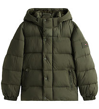 Tommy Hilfiger Dynejakke - Matt and Shine - Pewter Green Tommy Hilfiger Dynejakke - Matt and Shine - Pewter Green