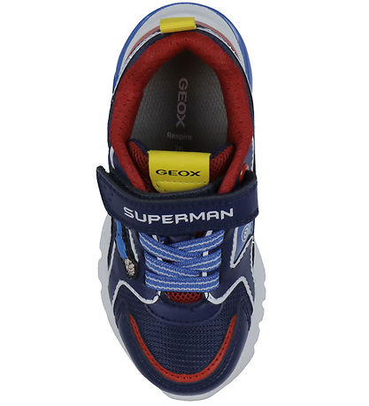 Geox Sko m. Lys - J Ciberdron - Blå/Rød m. Superman Geox Sko m. Lys - J Ciberdron - Blå/Rød m. Superman