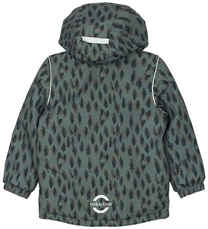 Mikk-Line Vinterjakke - Recycled - Balsam Green m. Print