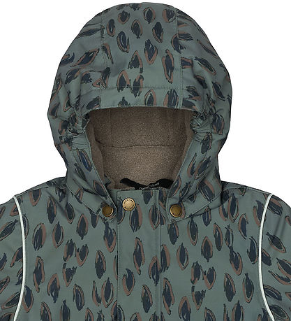 Mikk-Line Vinterjakke - Recycled - Balsam Green m. Print