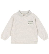 Konges Sløjd Polobluse - Spotty - Off White Melange Konges Sløjd Polobluse - Spotty - Off White Melange