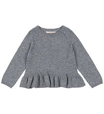 Konges Sløjd Bluse - Strik -  Cathy - Gråmeleret Konges Sløjd Bluse - Strik -  Cathy - Gråmeleret