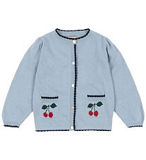 Konges Sløjd Cardigan - Bomuld/Uld - Strik - Alexa - Blue Fog Konges Sløjd Cardigan - Bomuld/Uld - Strik - Alexa - Blue Fog
