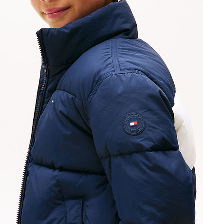 Tommy Hilfiger Dynejakke - Dark Night Navy m. Logo Tommy Hilfiger Dynejakke - Dark Night Navy m. Logo