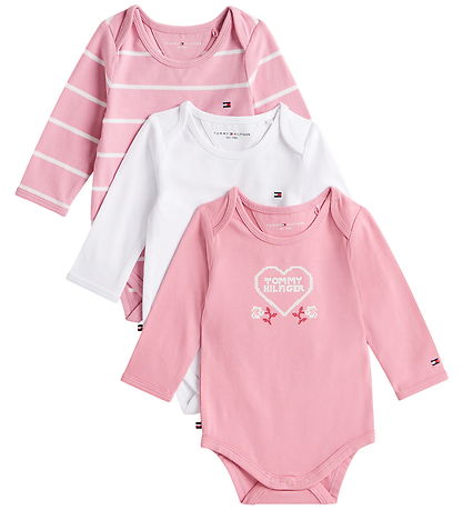 Tommy Hilfiger Gaveæske - Bodyer l/æ - 3-pak - Mystic Pink Tommy Hilfiger Gaveæske - Bodyer l/æ - 3-pak - Mystic Pink