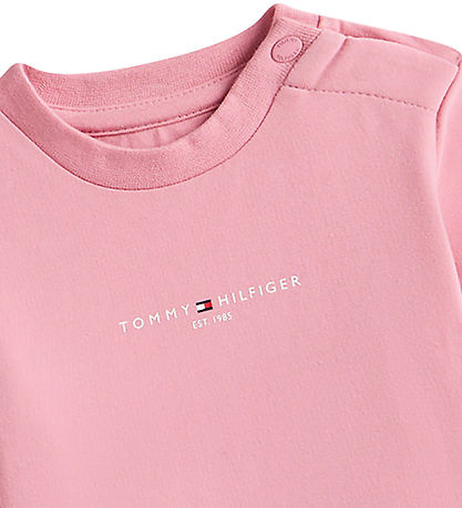 Tommy Hilfiger Bluse - Mini Corp Graphic - Mystic Pink Tommy Hilfiger Bluse - Mini Corp Graphic - Mystic Pink