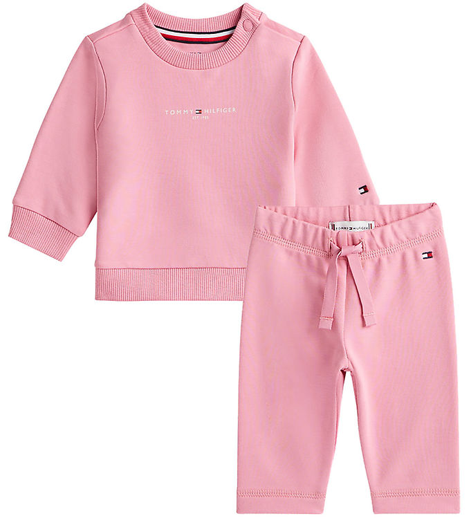 Tommy Hilfiger Sweatsæt - Mini Corp - Mystic Pink