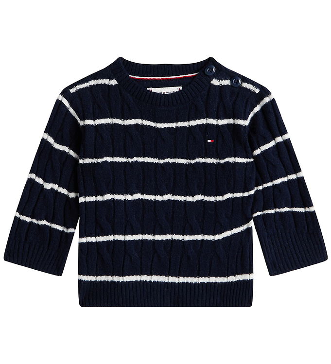 Tommy Hilfiger Bluse - Strik - Dark Night Navy Stripes