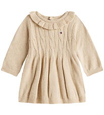 Tommy Hilfiger Kjole - Strik - Malted Milk Heather Tommy Hilfiger Kjole - Strik - Malted Milk Heather