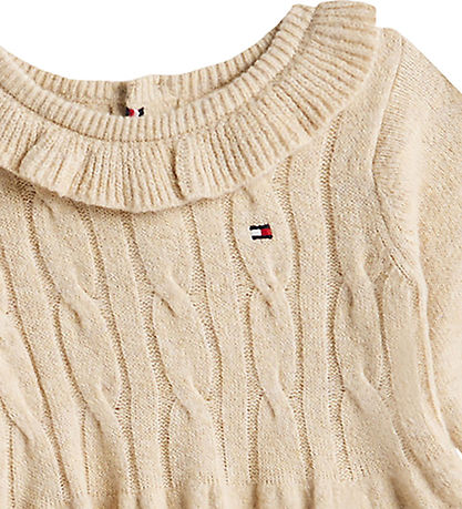 Tommy Hilfiger Kjole - Strik - Malted Milk Heather Tommy Hilfiger Kjole - Strik - Malted Milk Heather