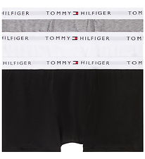 Tommy Hilfiger Boxershorts - 3-pak - Hvid/Sort/Gråmeleret Tommy Hilfiger Boxershorts - 3-pak - Hvid/Sort/Gråmeleret