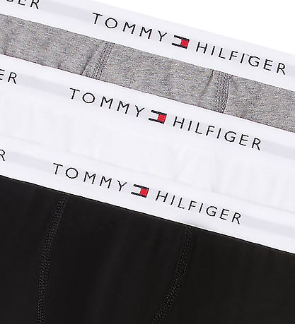 Tommy Hilfiger Boxershorts - 3-pak - Hvid/Sort/Gråmeleret Tommy Hilfiger Boxershorts - 3-pak - Hvid/Sort/Gråmeleret