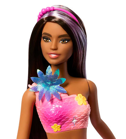 Barbie Dukke - 30 cm - Blooming Magic Black Mermaid  Barbie Dukke - 30 cm - Blooming Magic Black Mermaid