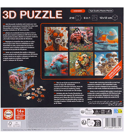Educa 3D Puslespil - 216 Brikker - Cube Wonder Educa 3D Puslespil - 216 Brikker - Cube Wonder